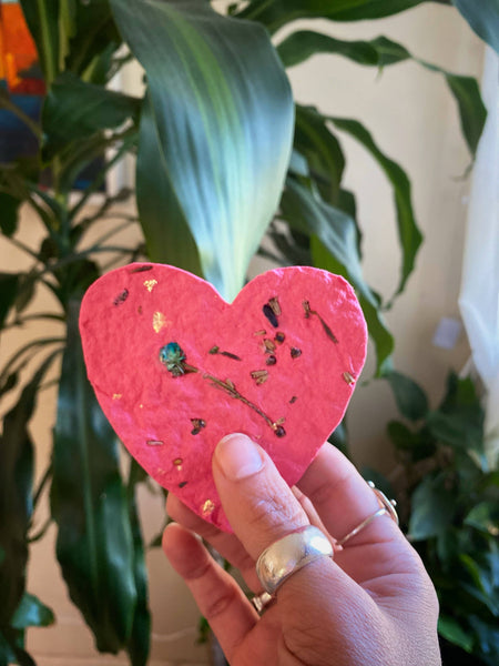 Alma Boheme Handmade - Seeded Wildflower Paper Heart