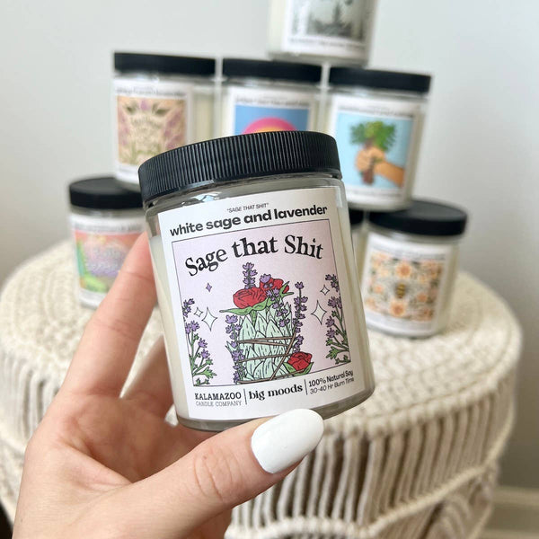 Big Moods - "Sage That Shit" White Sage & Lavender - Luxury Soy Candle