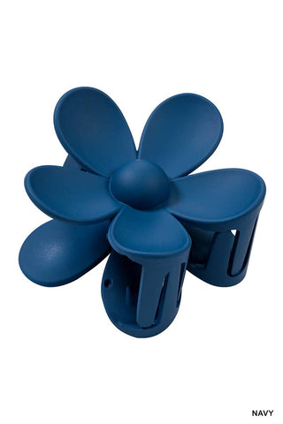 42POPS - ,.._ 42POPS Large Flower Hair Claw Hair Clip: OS / NAVY-157785