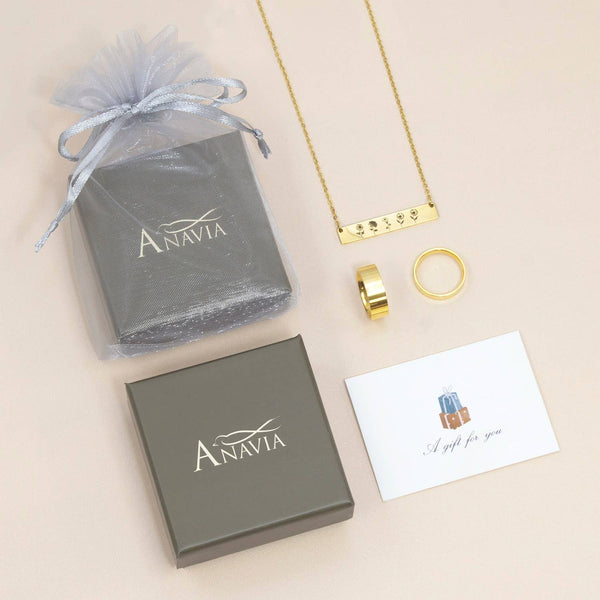 Anavia - Precious Grandma Ring Necklace Mother's Day Jewelry Gift: Rose Gold