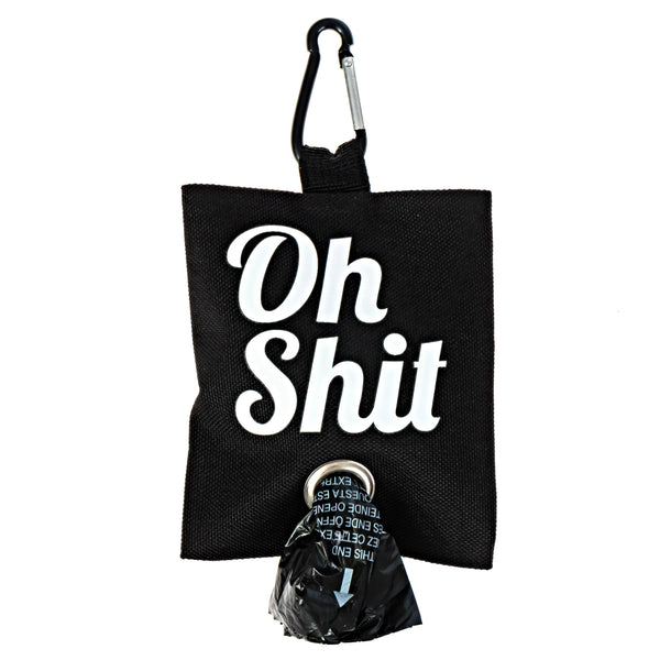 "Oh Shit" Dog Poop Bag Dispenser: Black