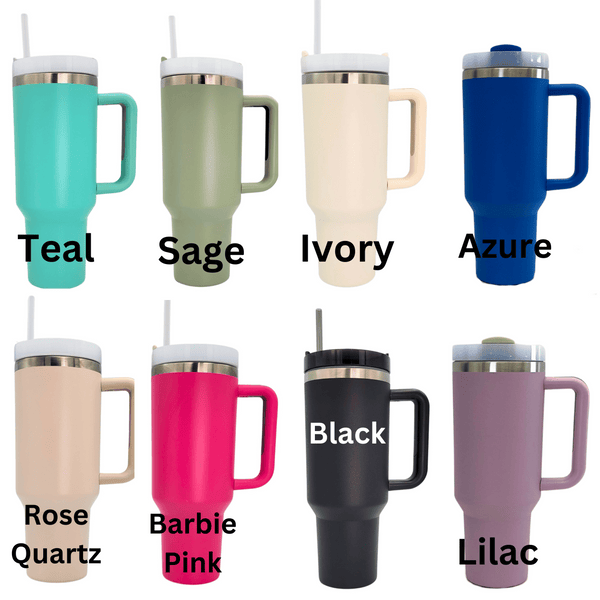 Driftless Studios - 40 Oz. Having A Daughter Is Handled Tumbler With Straw - Mom