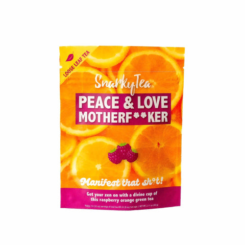 Snarky Tea - Peace & Love Motherf**ker - Raspberry Orange Green Tea