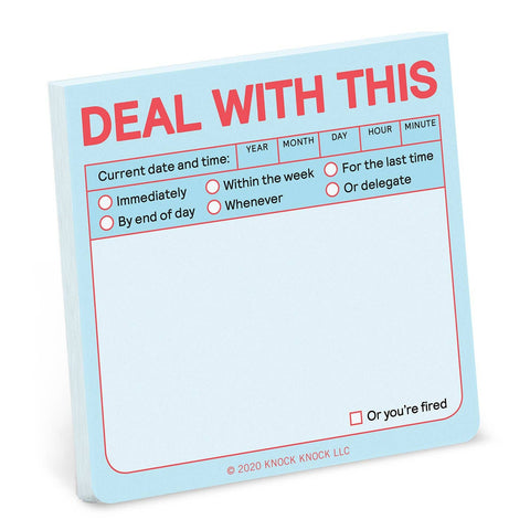 Knock Knock - Deal with This Sticky Note (Pastel Version)