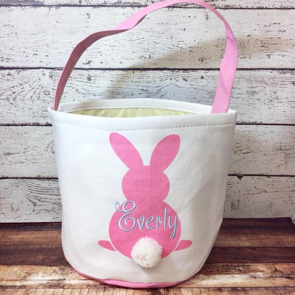 Easter Cotton Tail Basket - Pink
