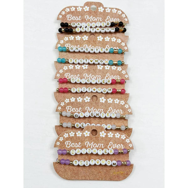 Love and Repeat - Best Mom and Daughter Word Matching Bracelet