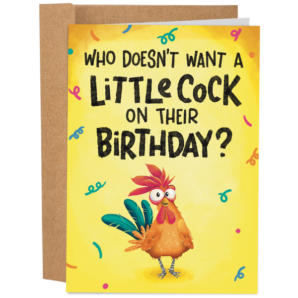 Sleazy Greetings - Little Cock | Funny Birthday Card
