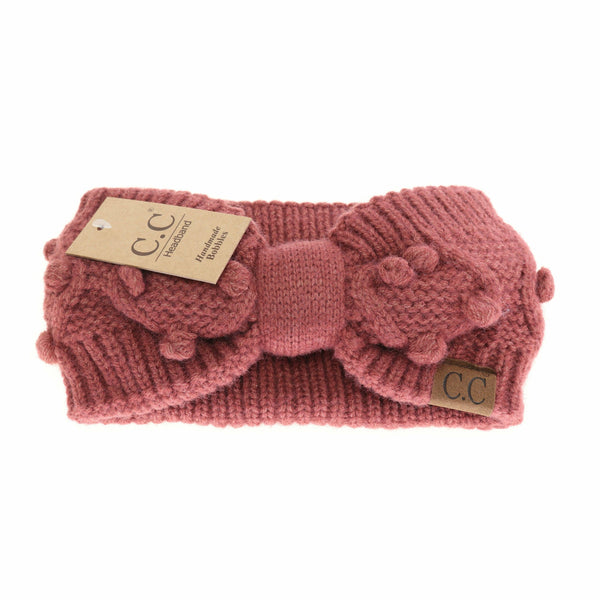 C.C Beanie - Bobble Knit C.C Head Wrap HW3836