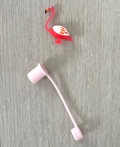 iconic mi - Straw Cover Pink Flamingo 10mm