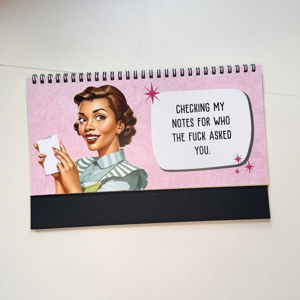 Corporate Snark - Sassy & Sweary Women at the Office Desk Flip Sign