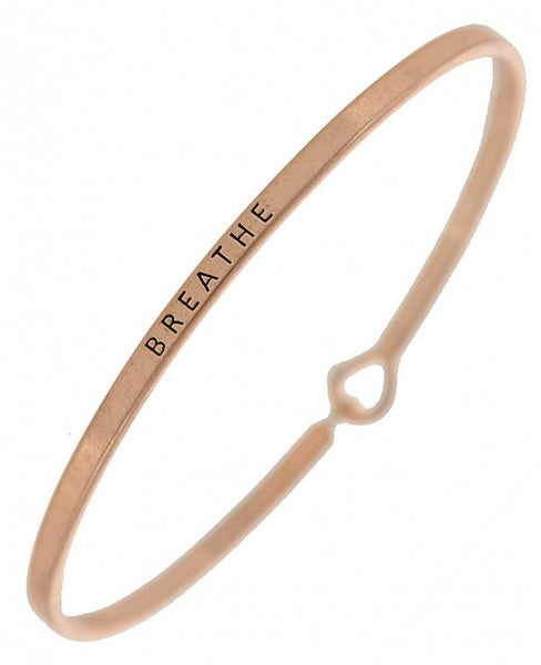0011 PREMIERE - FR2769 BREATHE_3mm Inspired Message Brass Bangles