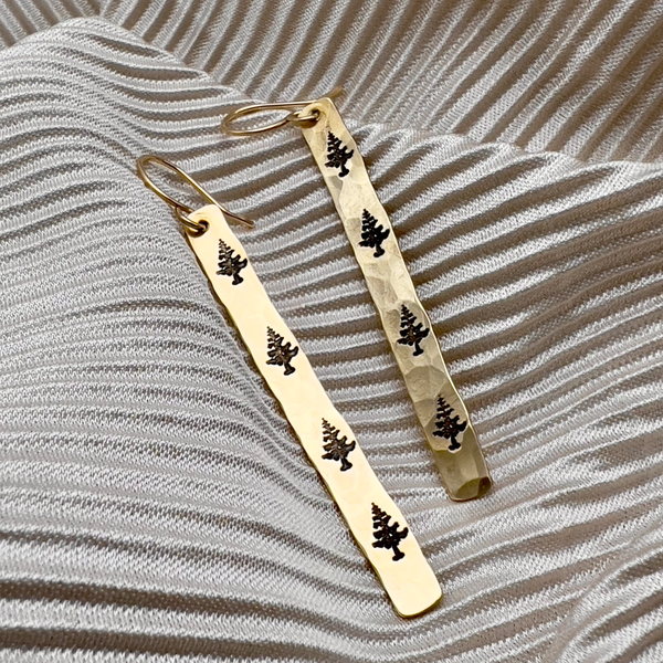 Fluff Hardware - Arbor Handmade Earrings | Tree Stamped Earrings