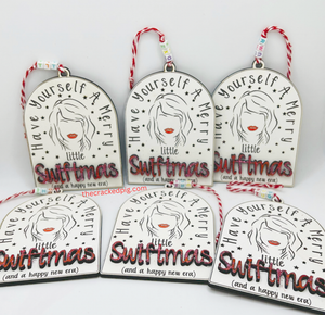 The Cracked Pig - Taylor Swift Swiftmas Hanging Ornament With Friendship Beads