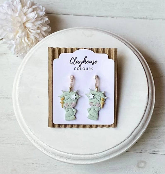Clayhouse Colours - Fourth of July Handmade Earrings | Red White & Blue Earrings