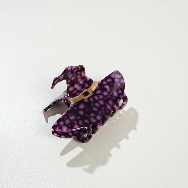 Stained Glass Witch Hat Claw Clip