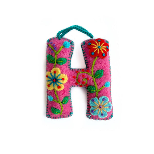 Ornaments 4 Orphans - Colorful Letter Ornament Bundle BHJKNR, 6 Pack