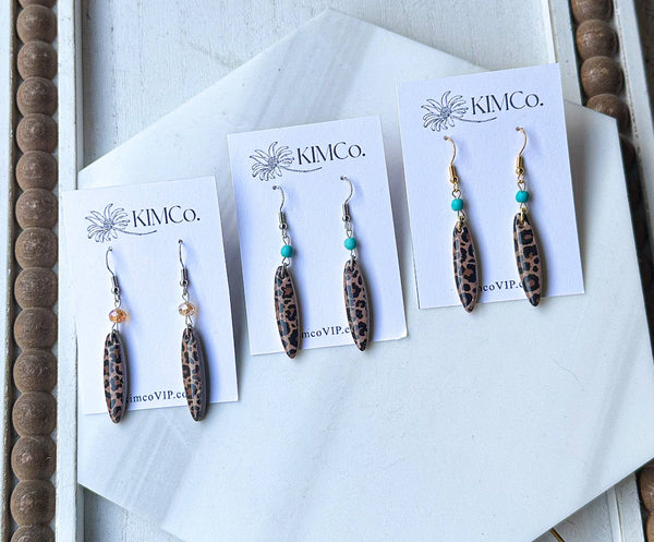 KIMCo. - Polymer Clay Earrings - Everyday - Leopard Print