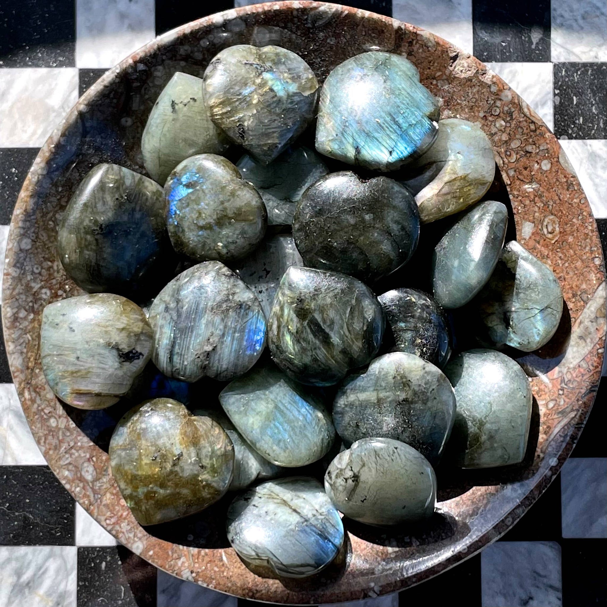 Pebble House - Labradorite Heart (up to 1.5”) (Crystals & Stones)
