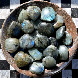 Pebble House - Labradorite Heart (up to 1.5”) (Crystals & Stones)