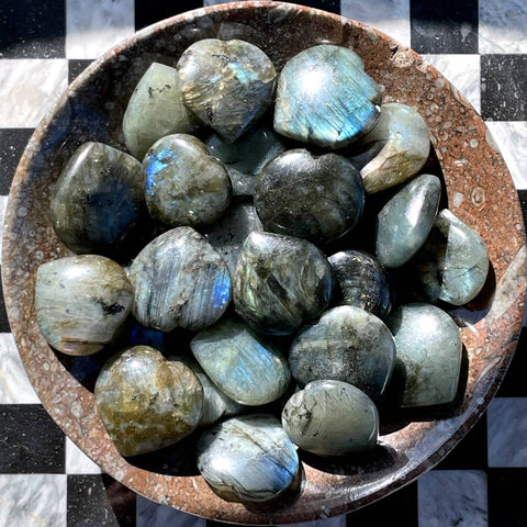 Pebble House - Labradorite Heart (up to 1.5”) (Crystals & Stones)