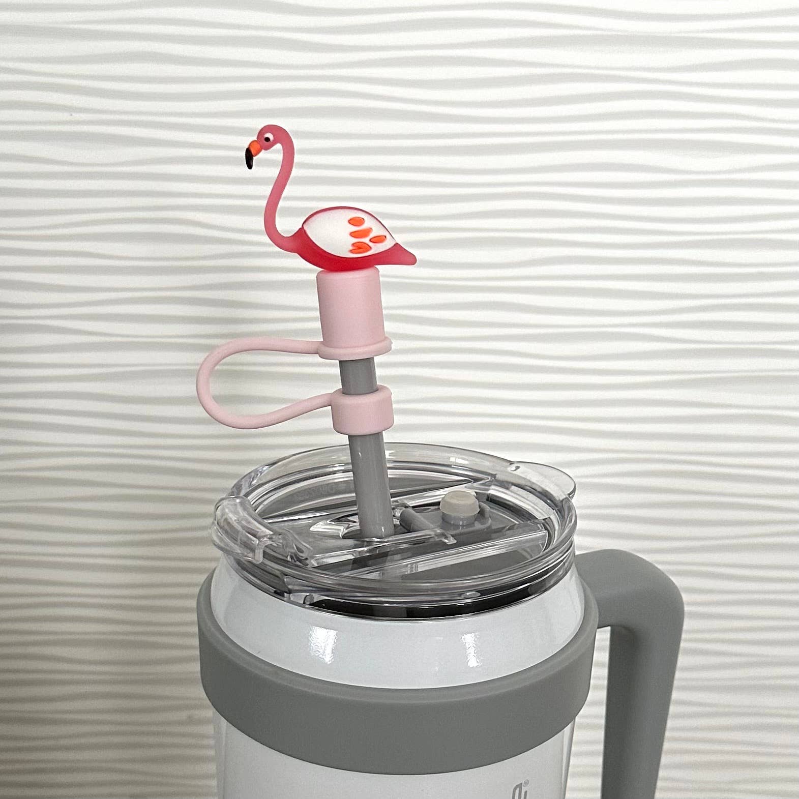 iconic mi - Straw Cover Pink Flamingo 10mm