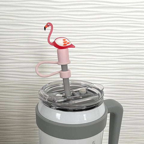 iconic mi - Straw Cover Pink Flamingo 10mm