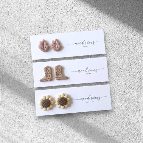 Mood Swing Jewelry - Harvest Collection | Polymer Clay Studs