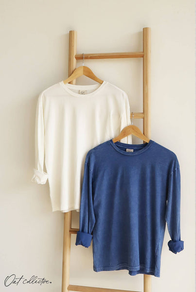 OAT COLLECTIVE - PREMIUM BASIC Mineral Washed Long Sleeve