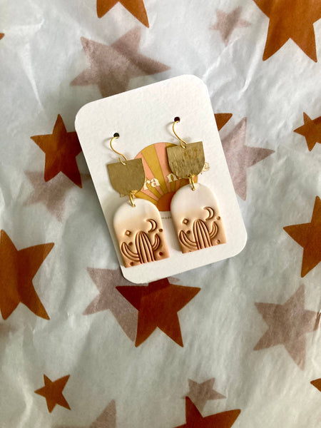 Terra Made - Ombré desert dangle earrings