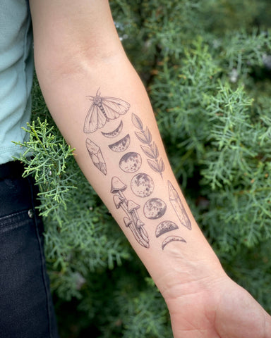 NatureTats - Moon Magic Temporary Tattoo