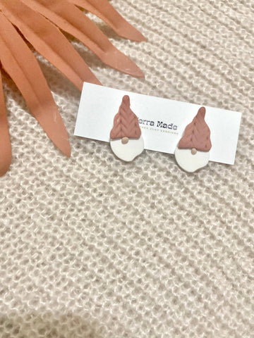 Terra Made -  Gnome Stud Earrings - Gold Stud Post