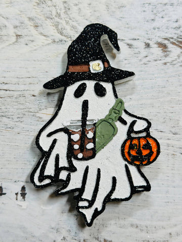 Sassy Fras Couture - Spooky Lulu Ghost Car Freshie : Pumpkin Spice