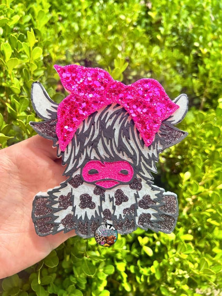 Southern Mama Freshies & More - Highland Cow With Bow Car Freshie