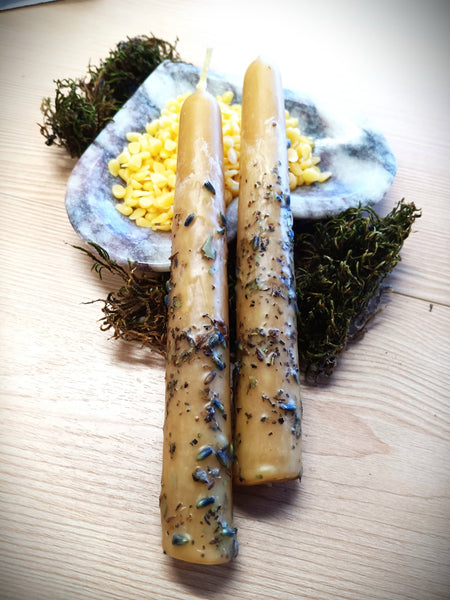 Elemental Earth Shop - Beeswax Manifest Intention Candles