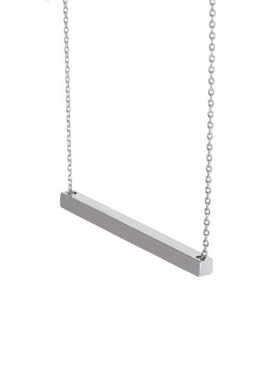 0011 PREMIERE - FR4742 PERFECTLY IMPERFECT_Message Brass Bar Necklace