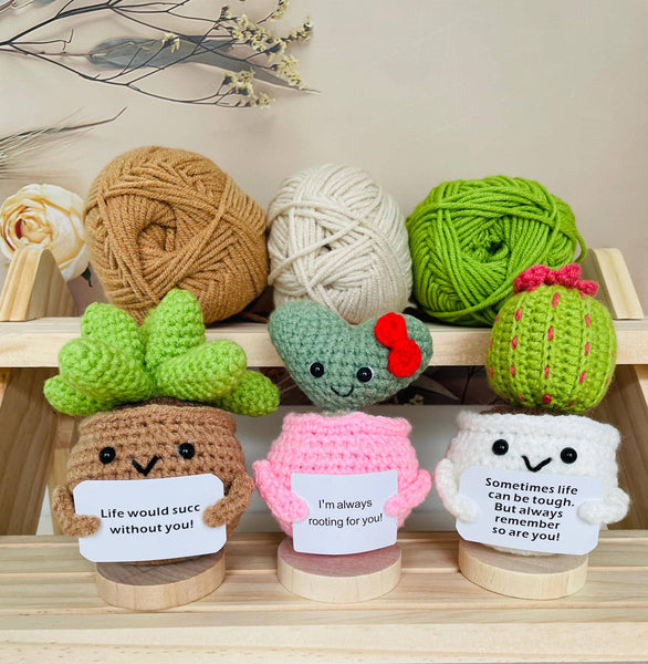 Crochet Cactus Succulent Plant Emotional Support