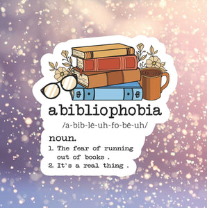 Fables and Fae - Abibliophobia Book Sticker: 3 / Glossy