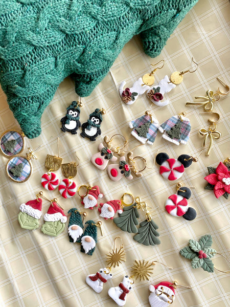 Terra Made - Small red gnome dangle earrings