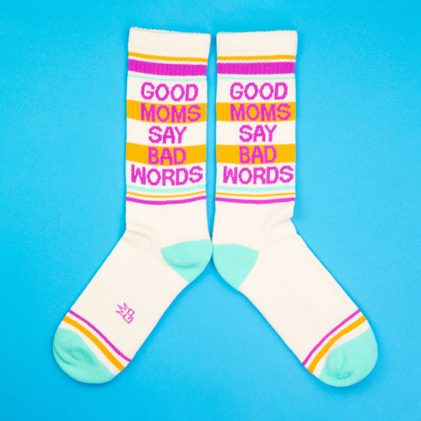 Gumball Poodle - Good Moms Say Bad Words Gym Crew Socks