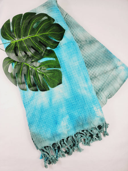 EBRU Home - 4 WAFFLE THROW/ Blanket , Assorted Tie-Dye Waffle Towel