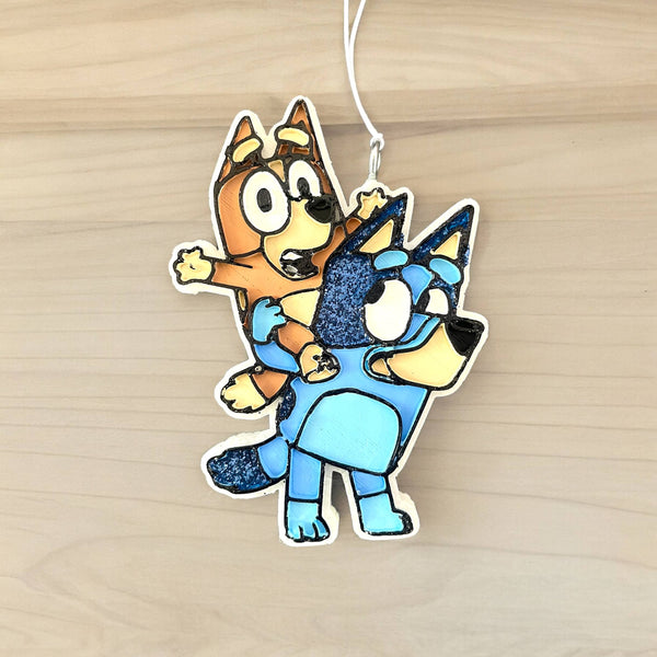 Cup Culture - Blue dog and friends Car Freshie: Mix my scents / Bluey & Bingo