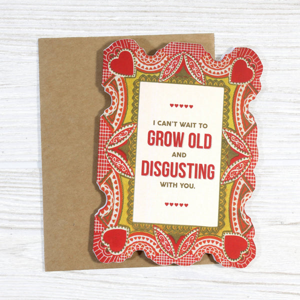 Bad Betty Greeting Co. - Funny Relationship Card - Can't Wait to Grow Old With You