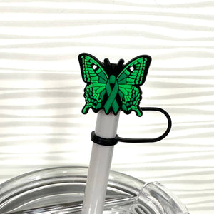 iconic mi - Straw Cover Awareness Month Green Ribbon 10mm