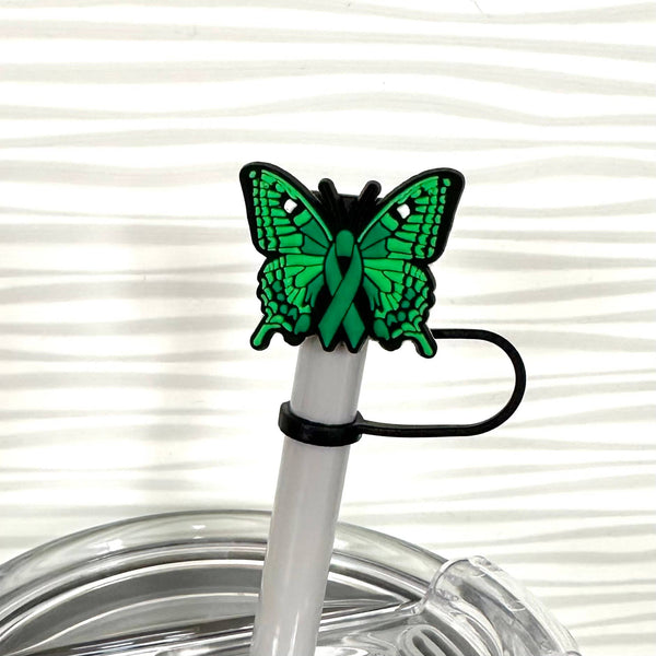 iconic mi - Straw Cover Awareness Month Green Ribbon 10mm