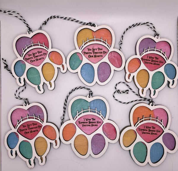 The Cracked Pig - Rainbow Bridge Pet Memorial Ornament With Generic Sayings