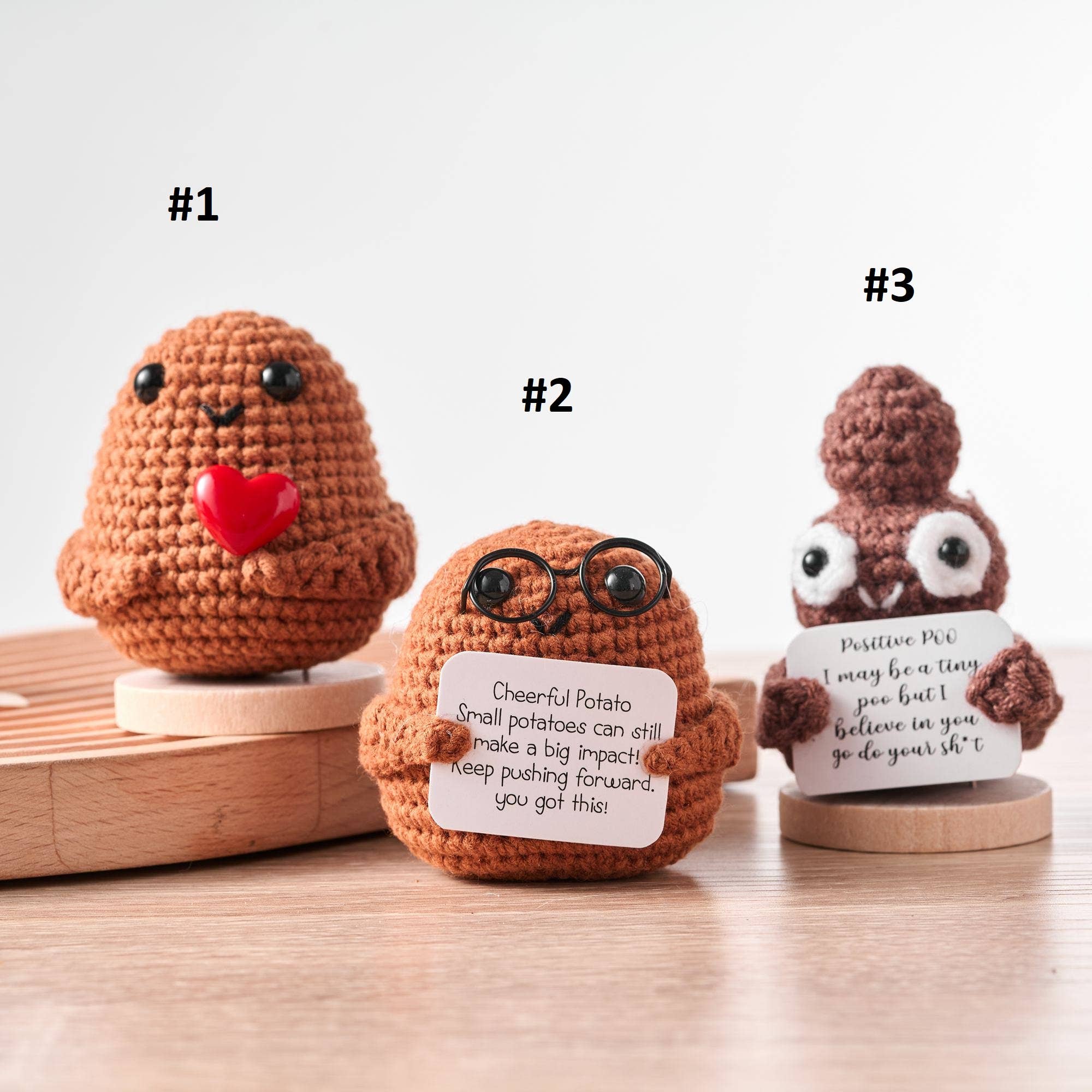 TOMOPOD LLC - Crochet Positive Potato, Amigurumi Potato, Cute Handmade Toy