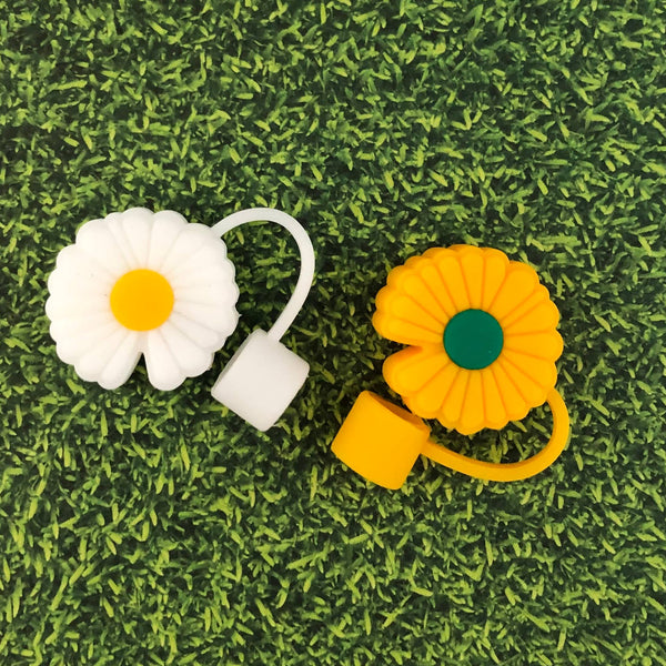 iconic mi - Straw Cover Daisy 10mm Straw: White