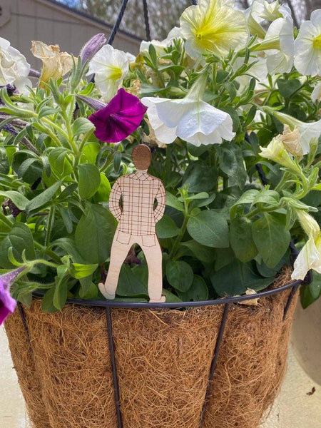 The Cracked Pig - Wet Your Plants Funny Plant Stakes | Eco Friendly Wood