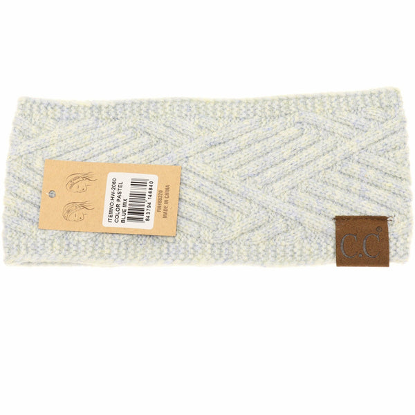 C.C Beanie - Diagonal Criss-Cross Patterned Fashion Headband for Women