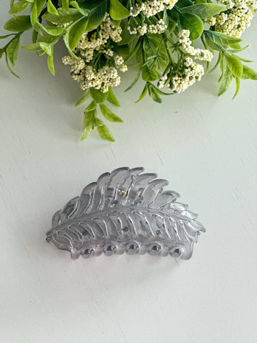 Harris Girls & Co. - Leaf Clip "Translucent Gray"